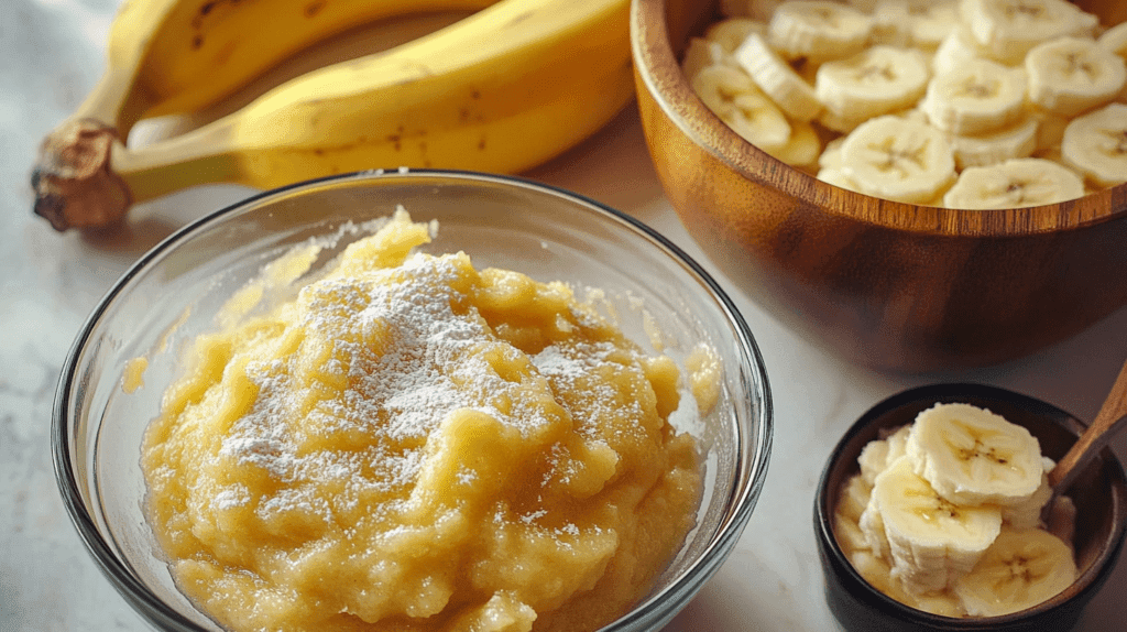 1- Mash bananas in a small bowl