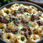 Philly cheesesteak tortellini recipe