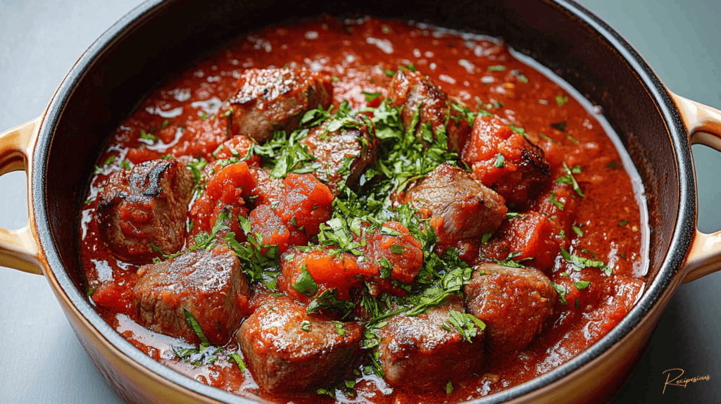 Ingredients for Cook Tough Cuts in Tomato Sauce Recipe