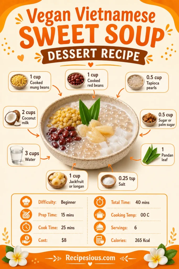 Vegan Vietnamese sweet soup dessert recipe3