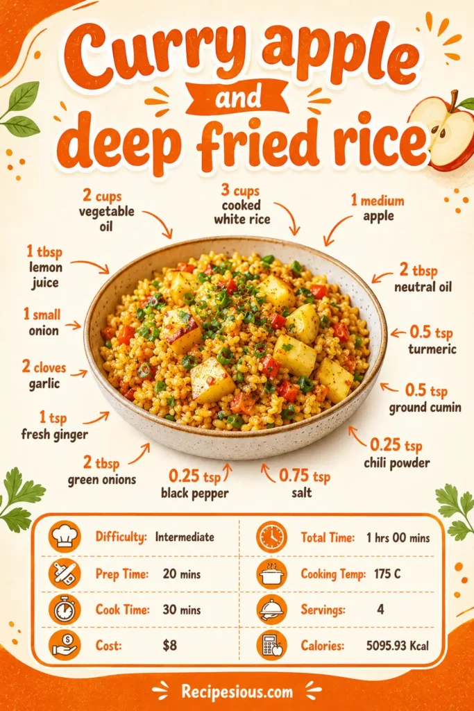 Curry apple and deep fried rice2