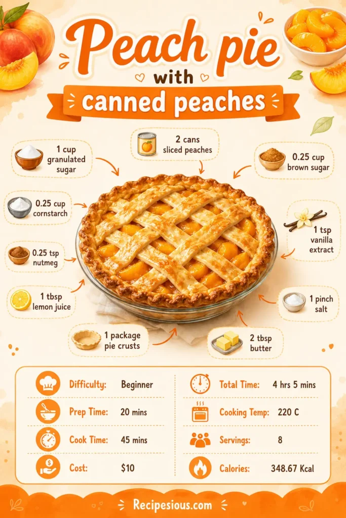 Peach pie with canned peaches2