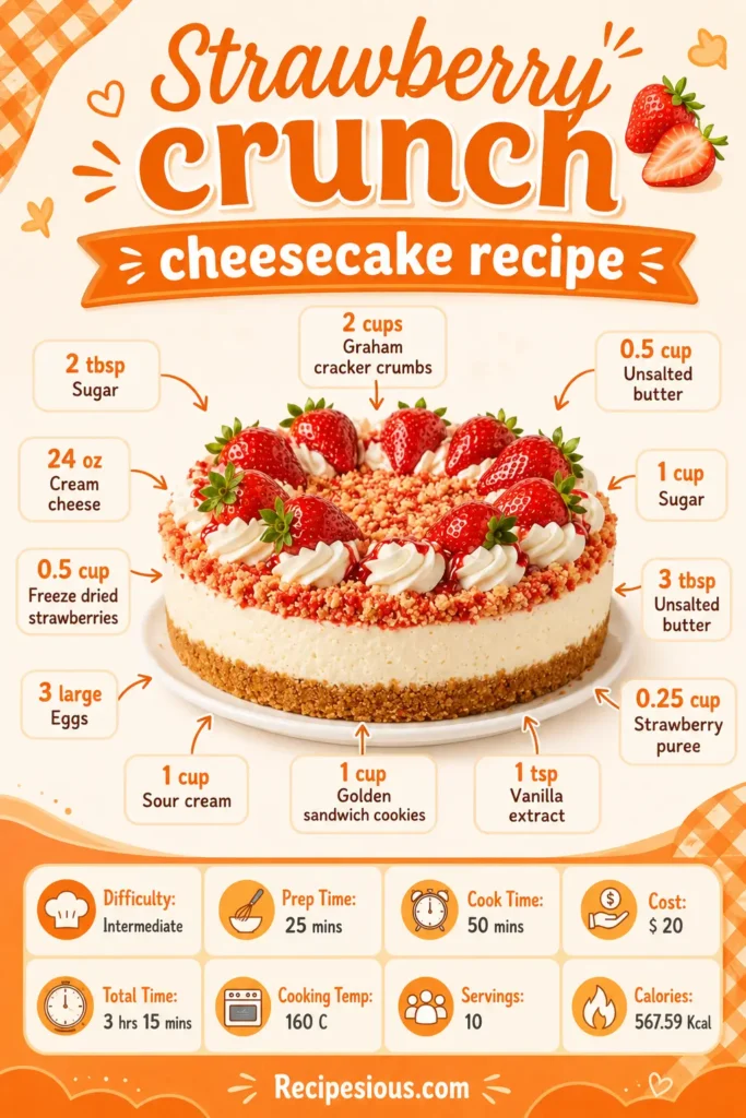Strawberry crunch cheesecake recipe2