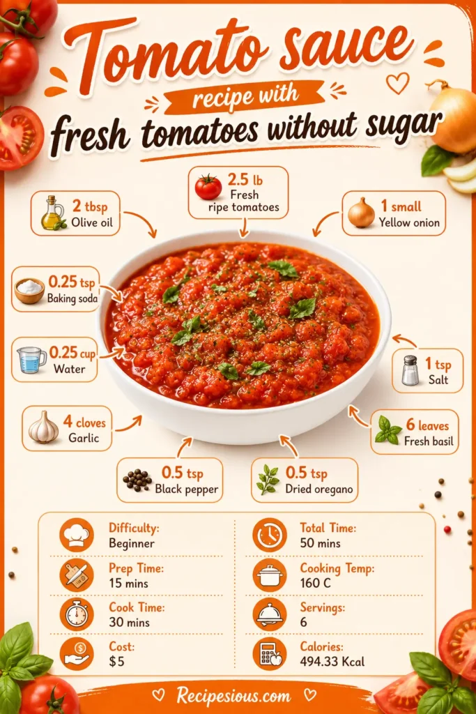 Tomato sauce recipe with fresh tomatoes without sugar recipe2
