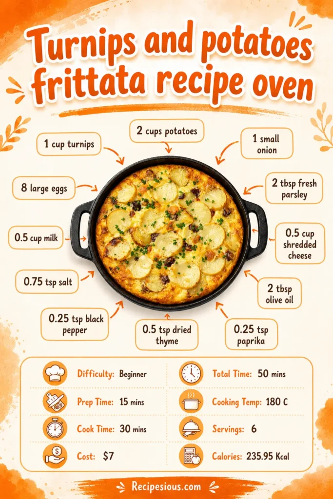 Turnips and potatoes frittata recipe oven2