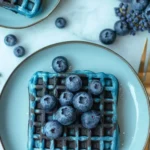 blue waffles recipe pin