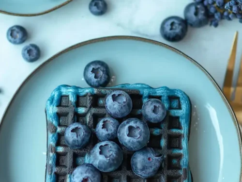 blue waffles recipe pin