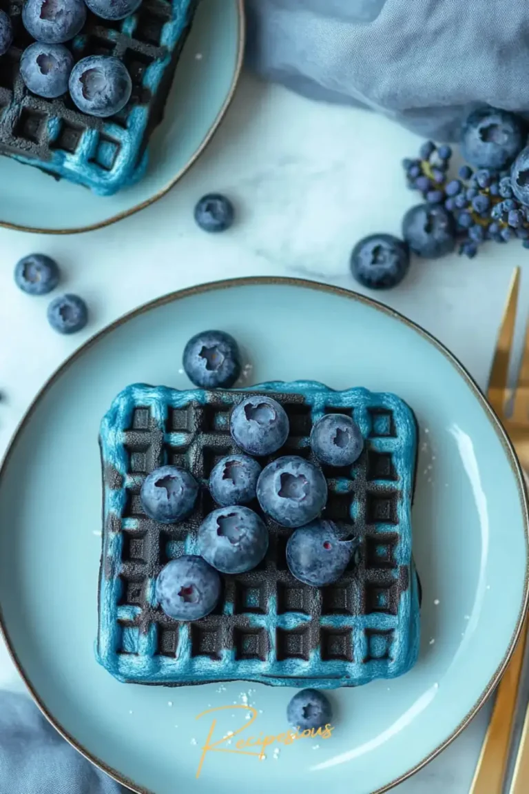 blue waffles recipe pin