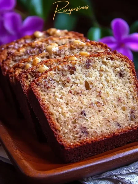 hawaiian banana bread recipe pin