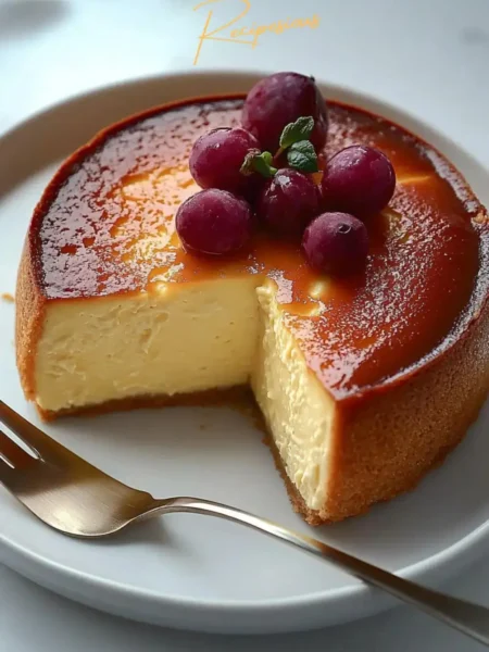 loaf pan basque cheesecake recipe pin