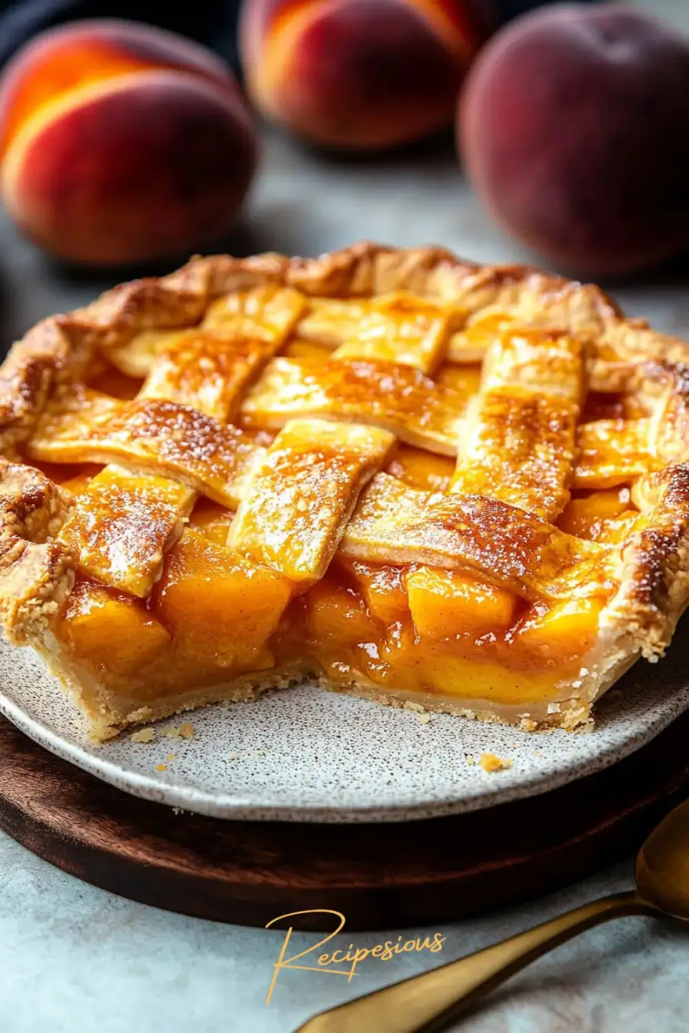 Peach pie with canned peaches recipe