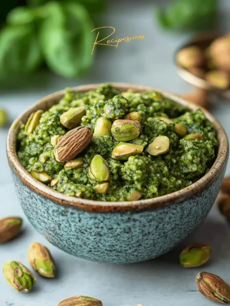 pistachio pesto recipe pin