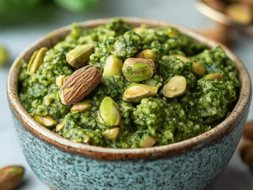 pistachio pesto recipe pin