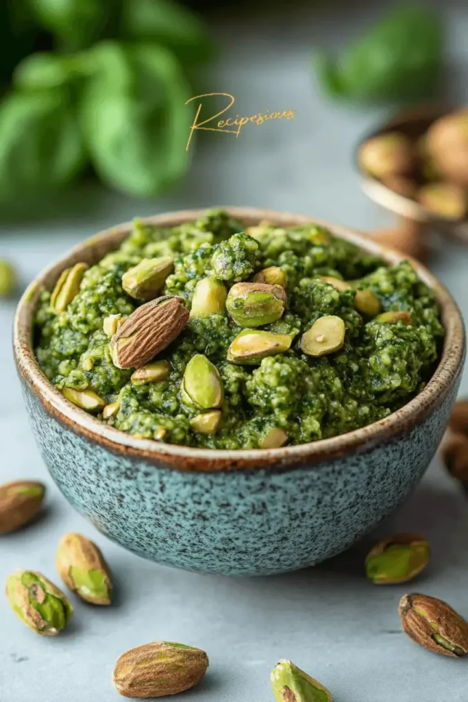 pistachio pesto recipe pin