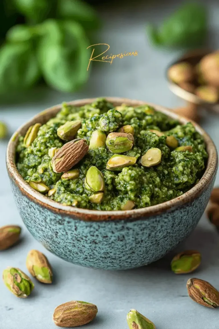 pistachio pesto recipe pin