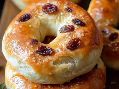 raisin cinnamon bagel recipe pin