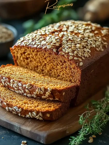seeded miso sweet potato bread recipe pin