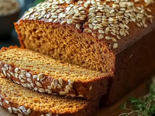 seeded miso sweet potato bread recipe pin